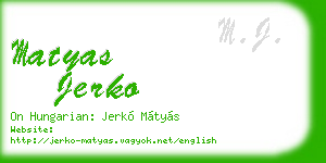 matyas jerko business card