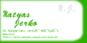 matyas jerko business card